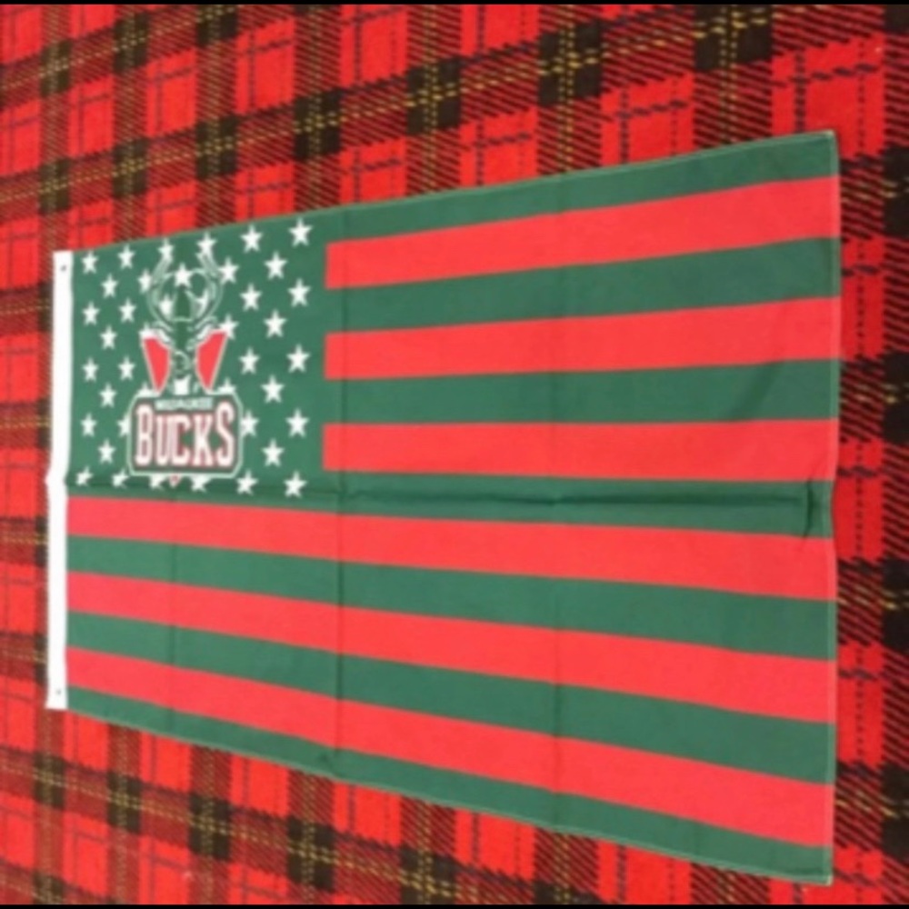Brand new Milwaukee Bucks banner flag